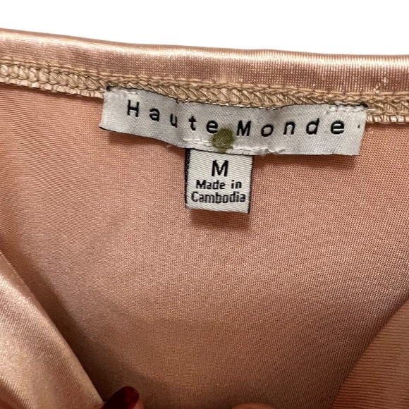 Haute Monde Gold Zippered Dress Size M NWT - Picture 4 of 4